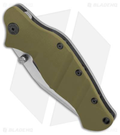 Sniper Bladeworks LPC Frame Lock Knife OD Green G-10/SW Ti (3.5" Satin)