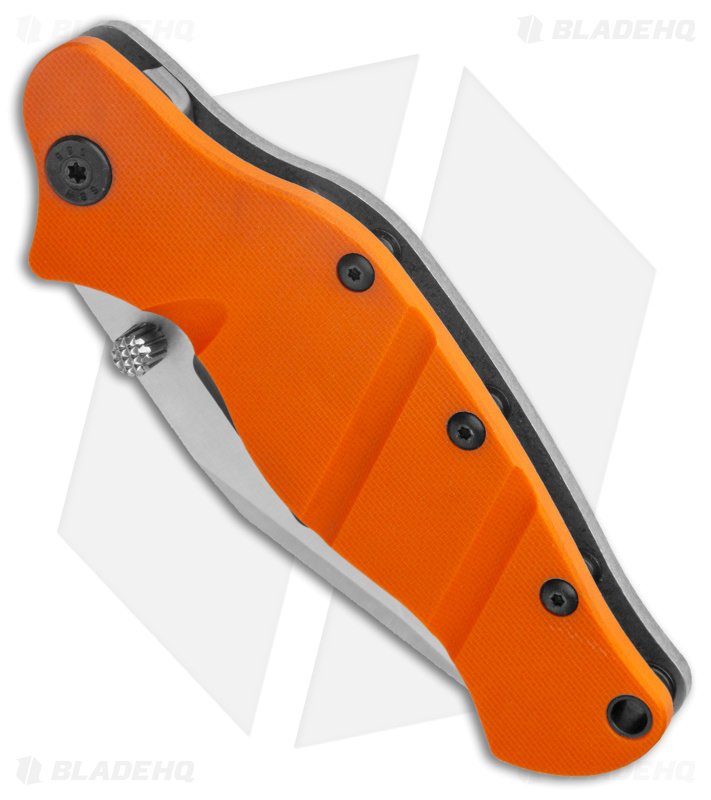 Sniper Bladeworks LPC Frame Lock Knife Orange G-10/SW Ti (3.5" Satin)