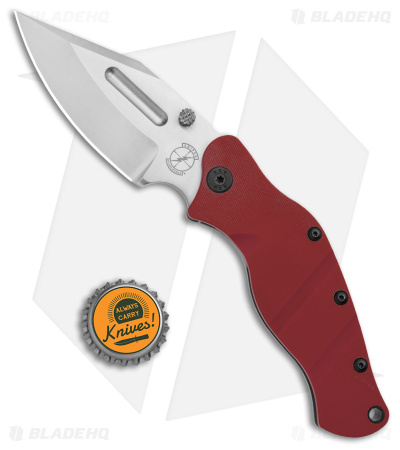 Sniper Bladeworks LPC Frame Lock Knife Red G-10/SW Ti (3.5" Satin)