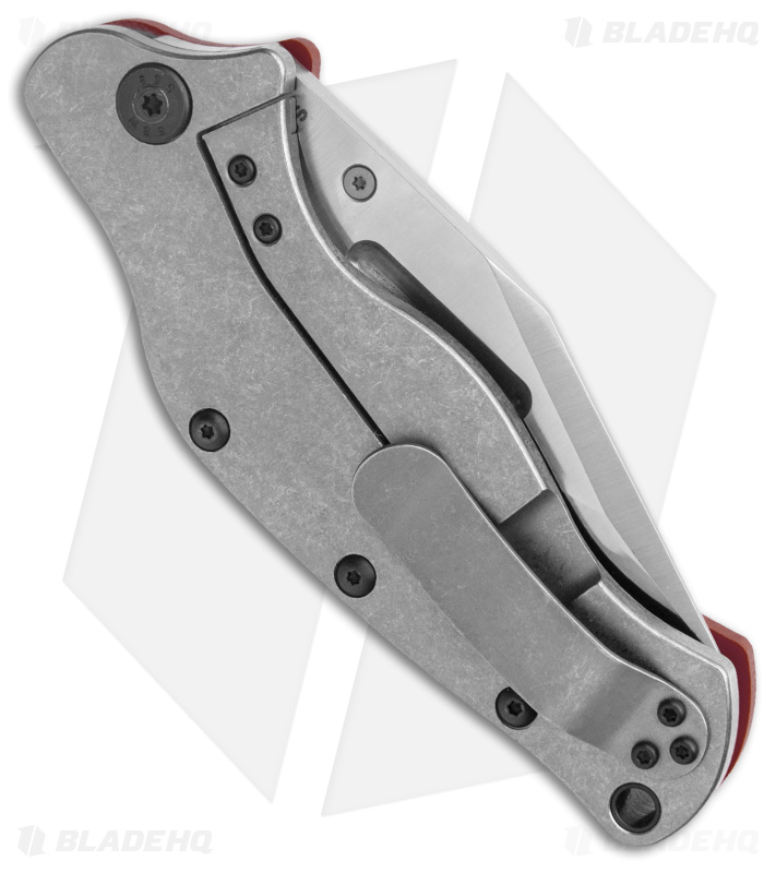 Sniper Bladeworks LPC Frame Lock Knife Red G-10/SW Ti (3.5" Satin)