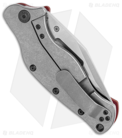 Sniper Bladeworks LPC Frame Lock Knife Red G-10/SW Ti (3.5" Satin)