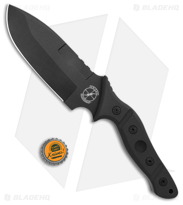 Sniper Bladeworks MAMU Fixed Blade Knife Black G-10 (5.5" Black)