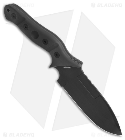 Sniper Bladeworks MAMU Fixed Blade Knife Black G-10 (5.5" Black)