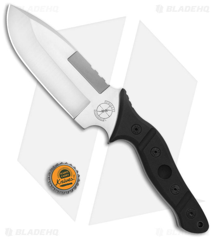 Sniper Bladeworks MAMU Fixed Blade Knife Black G-10 (5.5" Satin)