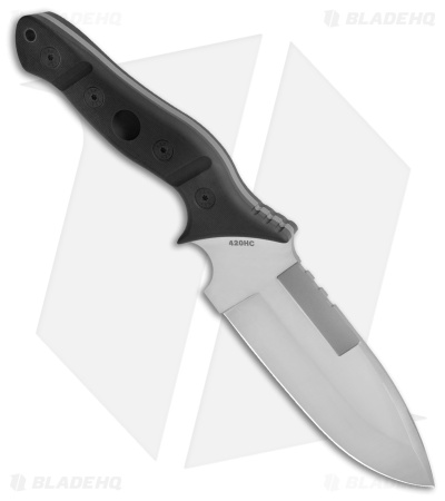 Sniper Bladeworks MAMU Fixed Blade Knife Black G-10 (5.5" Satin)
