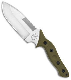 Sniper Bladeworks MAMU Fixed Blade Knife OD Green G-10 (5.5" Satin)