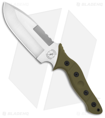 Sniper Bladeworks MAMU Fixed Blade Knife OD Green G-10 (5.5" Satin)
