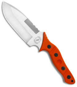 Sniper Bladeworks MAMU Fixed Blade Knife Orange G-10 (5.5" Satin)