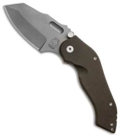 Sniper Bladeworks DMF Clip Point Knife Micarta Framelock (3.5" Bead Blast)