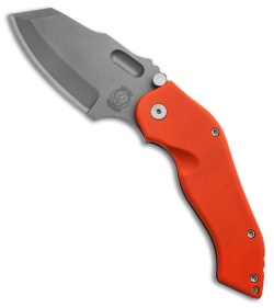 Sniper Bladeworks DMF Framelock Folder Orange G-10 Knife (3.5" Bead Blast)