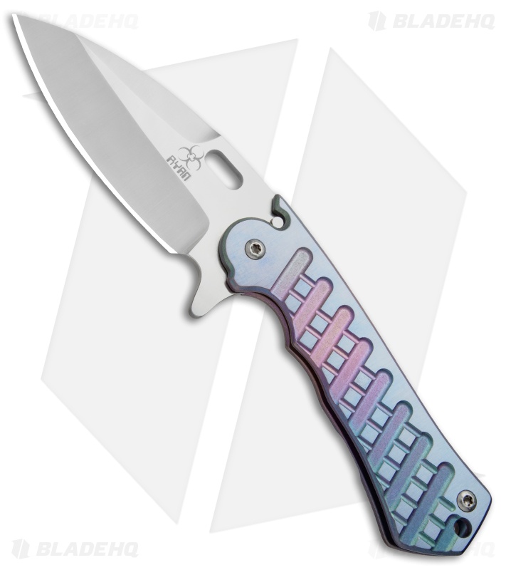 Steve Ryan Custom XL Folder Frame Lock Knife Multi-Color Ano Ti (4.5" Satin)