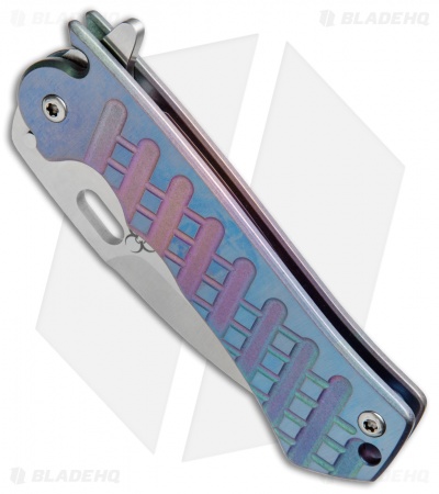 Steve Ryan Custom XL Folder Frame Lock Knife Multi-Color Ano
