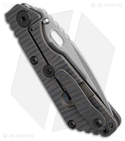 Strider Custom Medium Frame Lock Stripes Titanium (3.75" SW S30V)