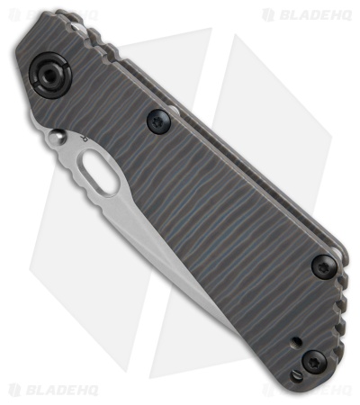 Strider Custom Medium Frame Lock Stripes Titanium (3.75" SW S30V)