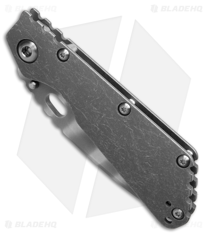 Strider Knives SMF Frame Lock Knife Titanium (3.9" Tiger Stripe 20CV)