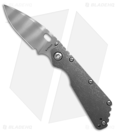 Strider Knives SMF Frame Lock Knife Titanium (3.9" Tiger Stripe 20CV)
