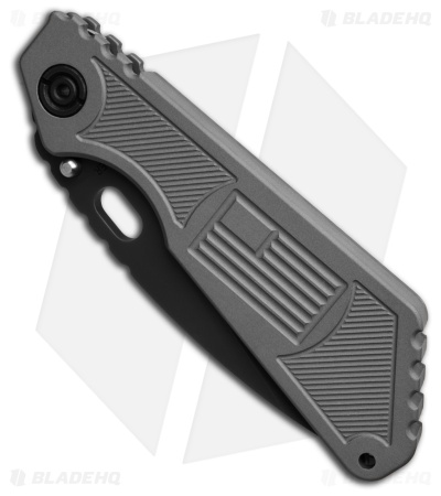 Strider Knives Large Frame Lock Grey Aluminum (4.00" Black)
