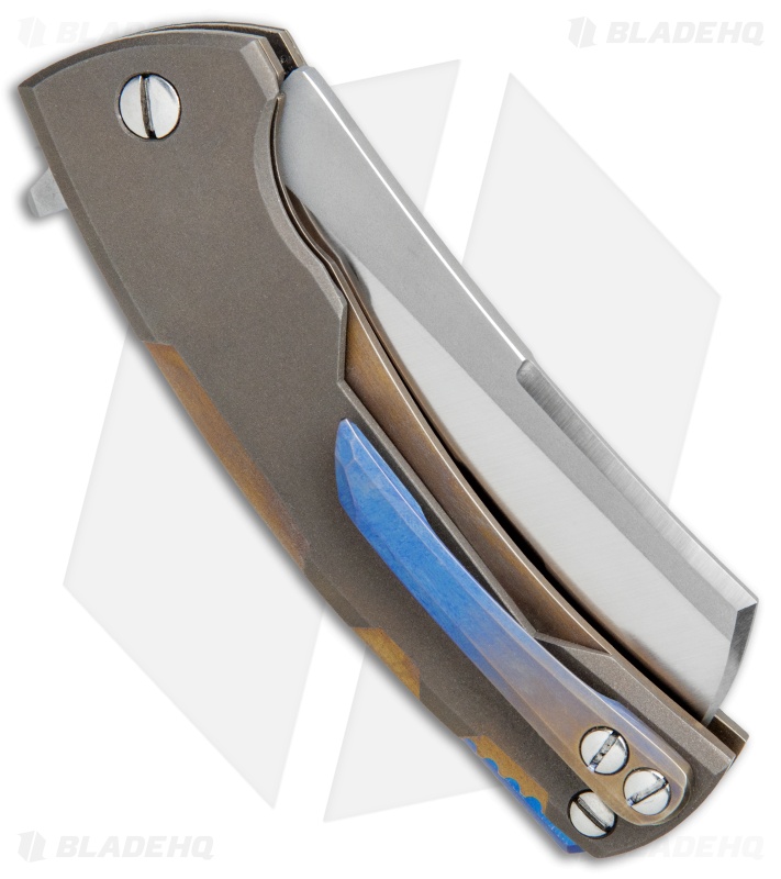 TK Knives Juggernaut Custom Liner Lock Knife Bronze Titanium (3.3" Satin)