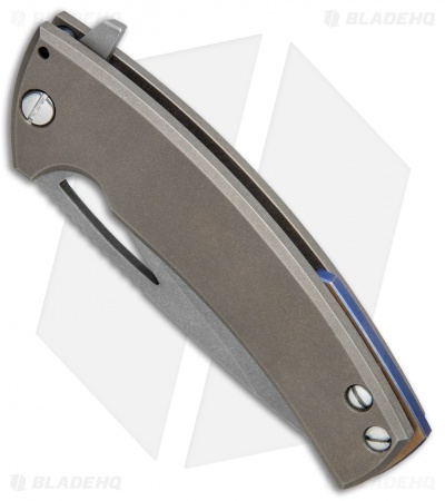 TK Knives Kyre Custom Frame Lock Knife Bronze Titanium (3.5" Dark Blast)