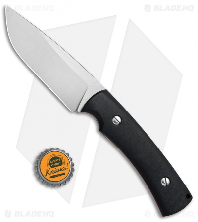 TK Knives Telchar Fixed Blade Knife Black G-10 (4" Satin)