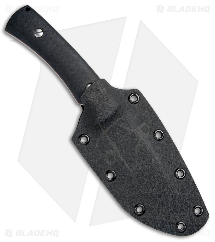 TK Knives Telchar Fixed Blade Knife Black G-10 (4" Satin/SW)