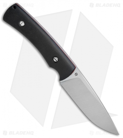 TK Knives Telchar Fixed Blade Knife Black G-10 (4" Satin/SW)
