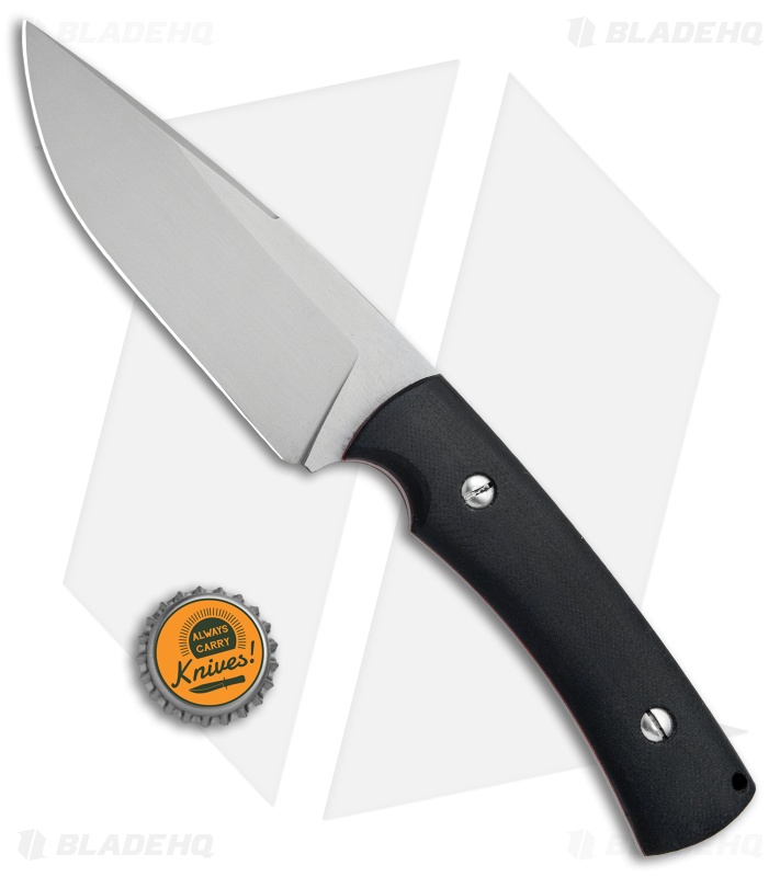 TK Knives Tor Fixed Blade Knife w/ Swedge Black G-10 (4.5" Blasted)
