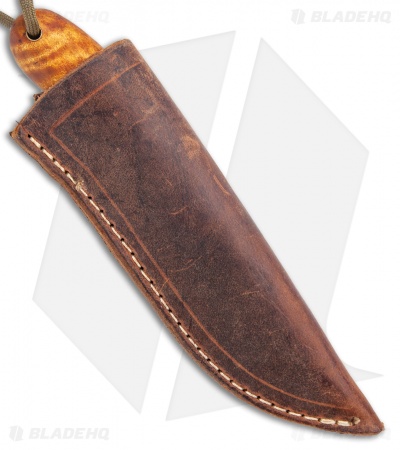T.M. Hunt Custom Colehog Fixed Blade Knife Curly Maple (3.4" Satin)