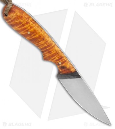 T.M. Hunt Custom Colehog Fixed Blade Knife Curly Maple (3.4" Satin)