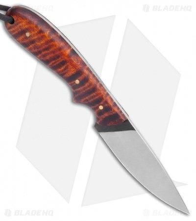 T.M. Hunt Custom Colehog Fixed Blade Knife Curly Maple (3.5" Satin)