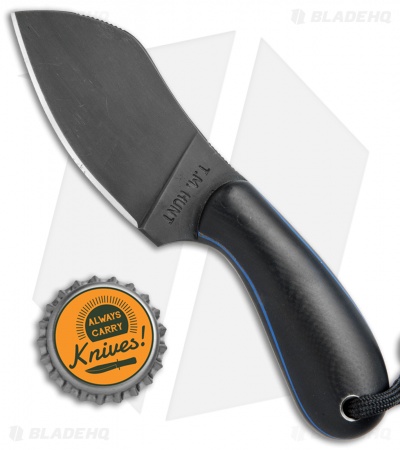 T.M. Hunt Custom Foxkit Fixed Blade Knife Black Micarta (2.75" Black)