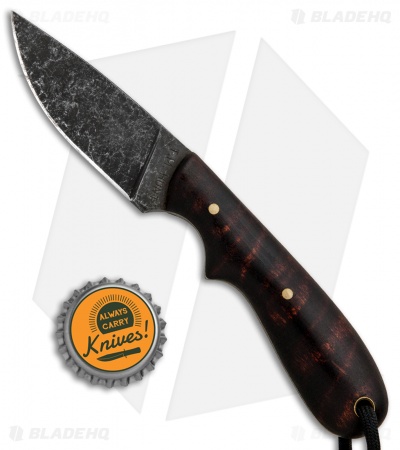 T.M. Hunt Custom Hedgehog Fixed Blade Knife Curly Maple (3.75" Acid)