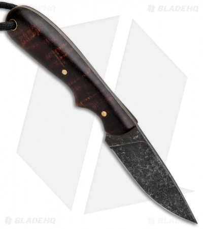 T.M. Hunt Custom Hedgehog Fixed Blade Knife Curly Maple (3.75" Acid)