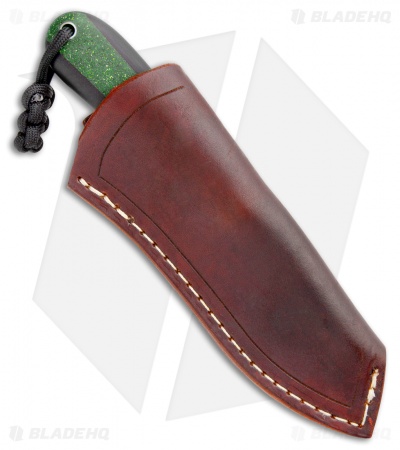 T.M. Hunt Custom Hogua Fixed Blade Black G10/Candy Stripe Green (3.1" Black)