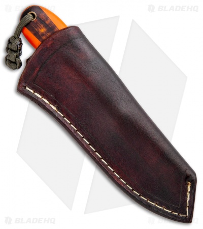 T.M. Hunt Custom Hogua Fixed Blade Knife Orange G-10/Curly Maple (3.1" Acid)