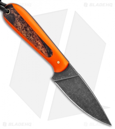 T.M. Hunt Custom Magua Fixed Blade Knife Orange G-10/Pumpkin Resin (3.5" Black)