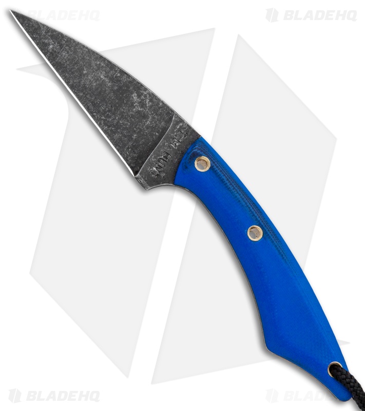 T.M. Hunt Custom Knives Hornet 2.0 Fixed Blade Knife Blue G-10 Exclusive