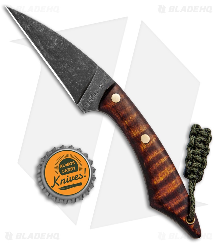 T.M. Hunt Custom Knives Hornet 2.0 Fixed Blade Knife Curly Maple Exclusive