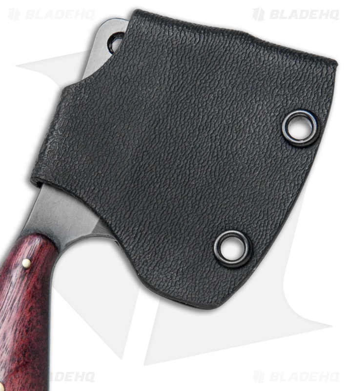 T.M. Hunt Custom "Leave it" Cleaver Keychain Knife Purple Heart  (1.75" Black) 