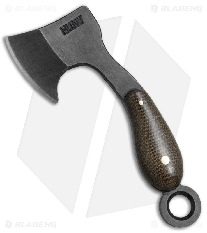 T.M. Hunt Custom "Lil Billy Bad Axe" Keychain Green Canvas Micarta