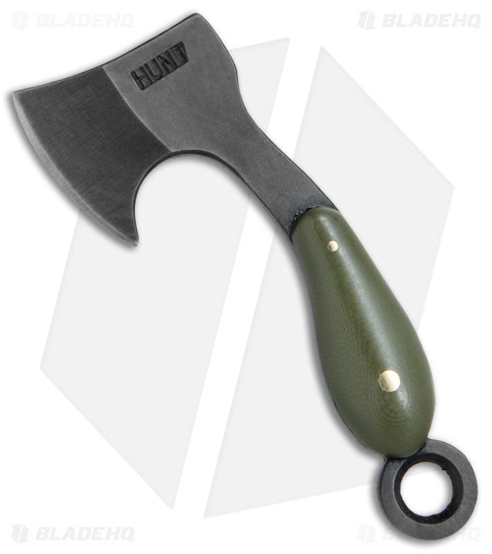 T.M. Hunt Custom "Lil Billy Bad Axe" Keychain OD Green G-10