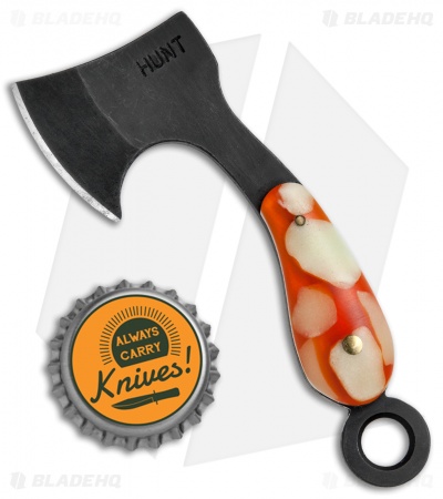 T.M. Hunt Custom "Lil Billy Bad Axe"  Orange/Firefly Glow Keychain 