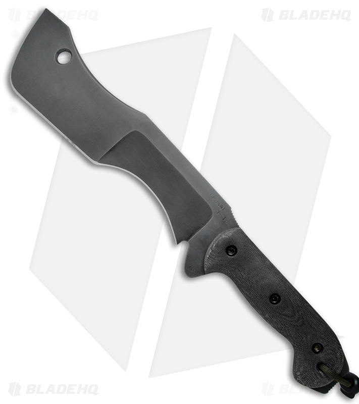 T.M. Hunt Custom M-18 Fixed Blade Knife Black Micarta w/ OD Sheath (10" Gray)