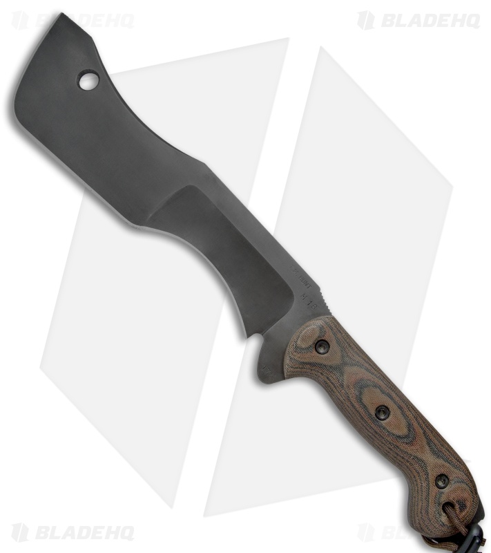 T.M. Hunt Custom M-18 Fixed Blade Knife Micarta w/ Brown Sheath (10" Black)
