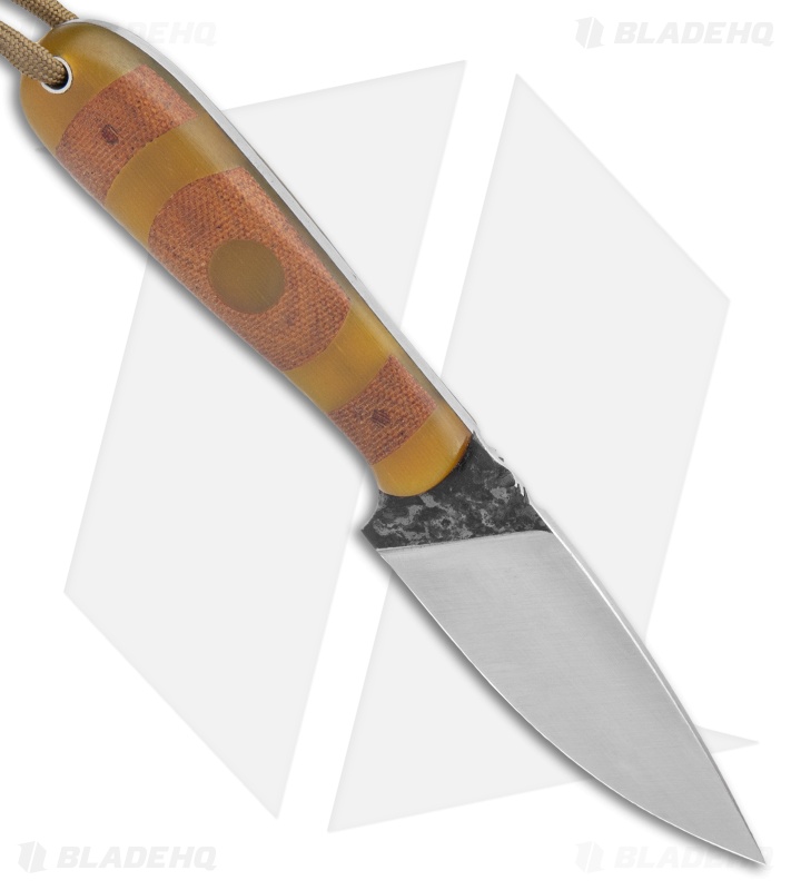 T.M. Hunt Custom Magua Fixed Blade Knife Bullseye Filework G-10/Micarta (3.5")
