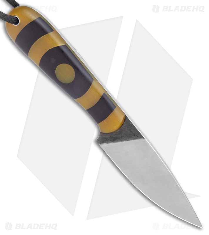 T.M. Hunt Custom Magua Fixed Blade Knife Bullseye Green/Black G-10 (3.5" Satin)