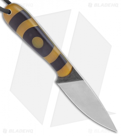 T.M. Hunt Custom Magua Fixed Blade Knife Bullseye Green/Black G-10 (3.5" Satin)