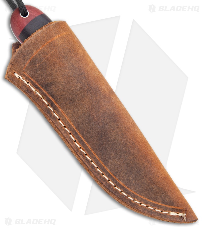 T.M. Hunt Custom Magua Fixed Blade Knife Bullseye Red/Black (3.5" Satin)