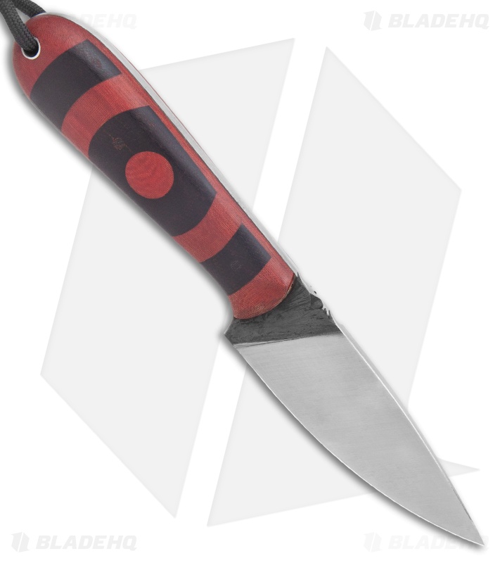T.M. Hunt Custom Magua Fixed Blade Knife Bullseye Red/Black (3.5" Satin)