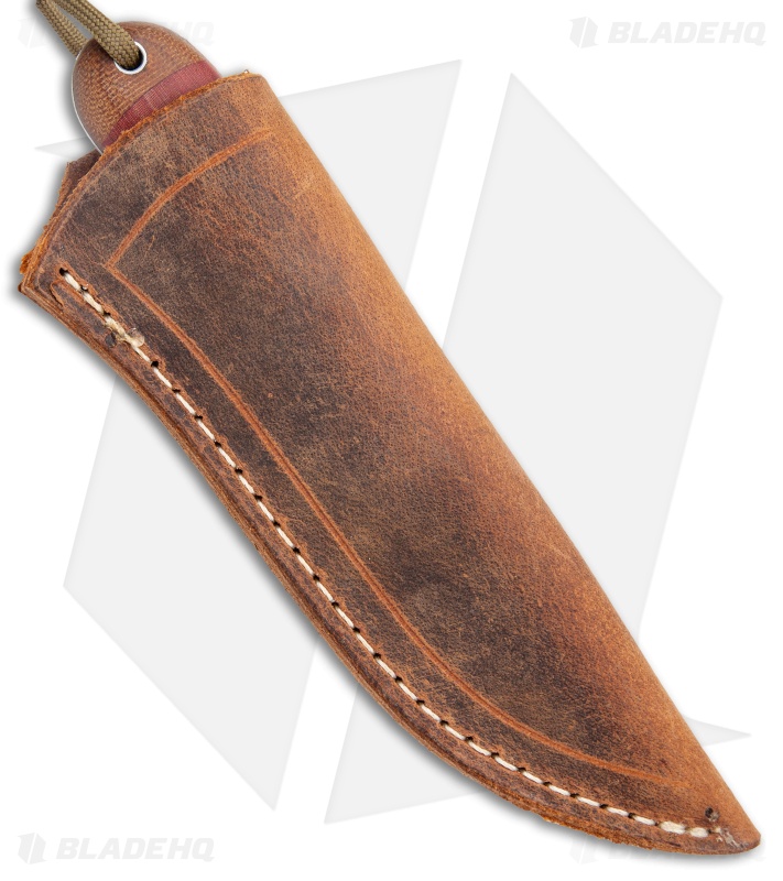 T.M. Hunt Custom Magua Fixed Blade Knife Bullseye Red G-10/Micarta (3.5" Satin)